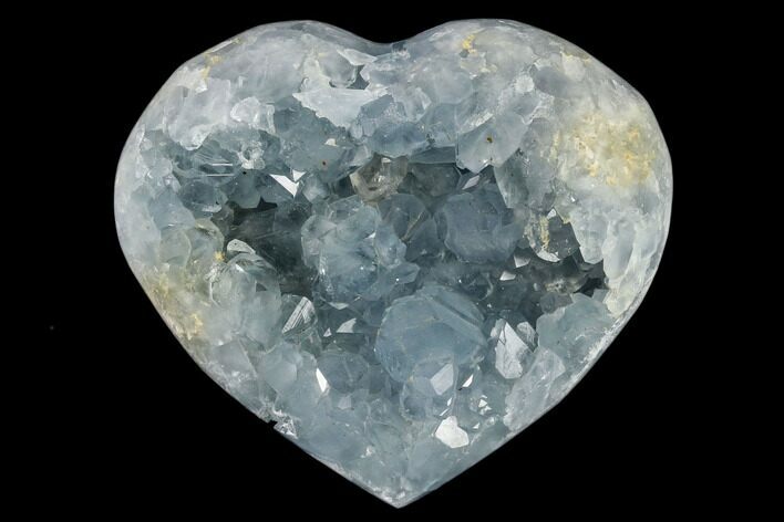 Crystal Filled Celestine (Celestite) Heart Geode - Madagascar #117312